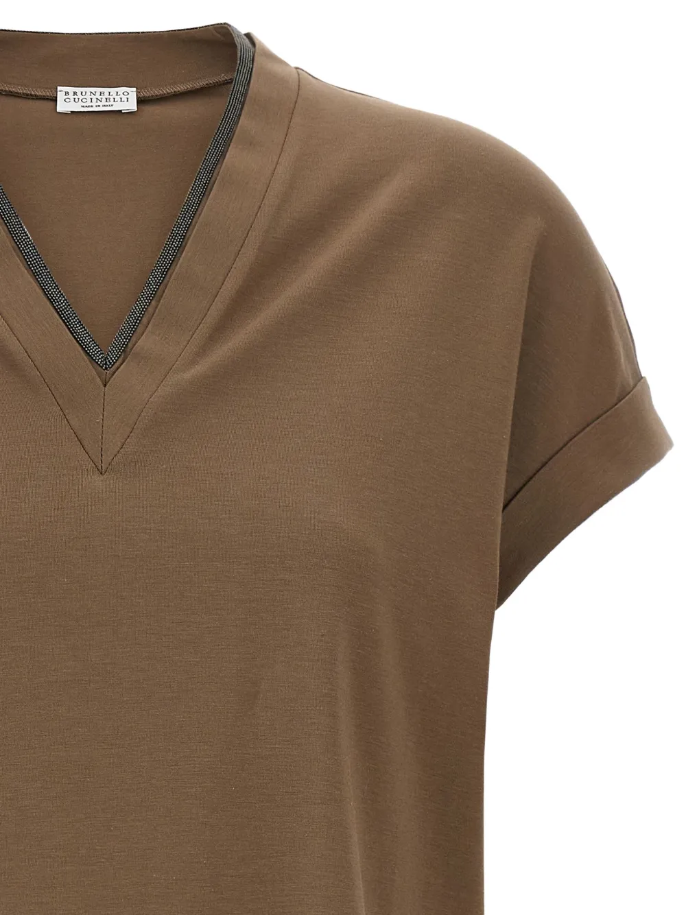 Brunello Cucinelli Monile T-shirt Bruin