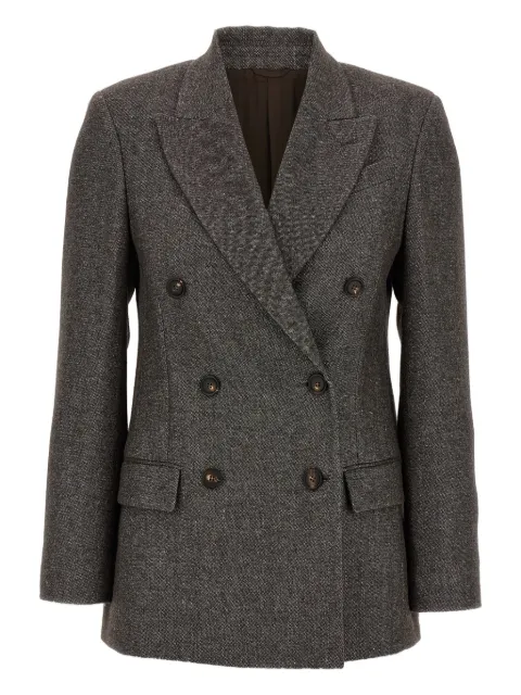 Brunello Cucinelli dobbeltradet tweedblazer