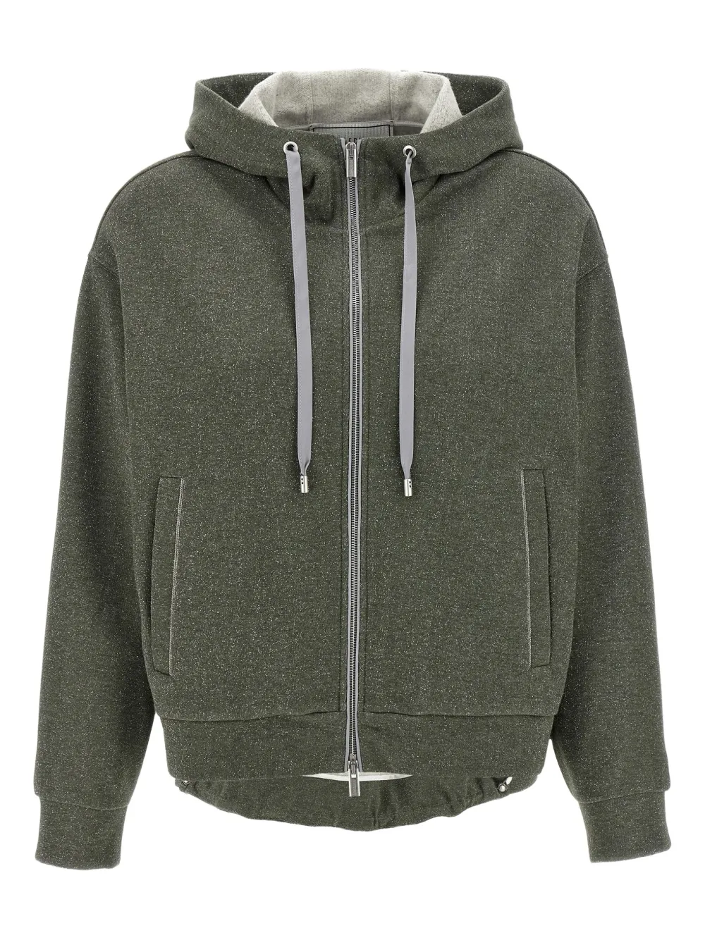 Peserico textured drawstring hooded jacket | Green | Image 1