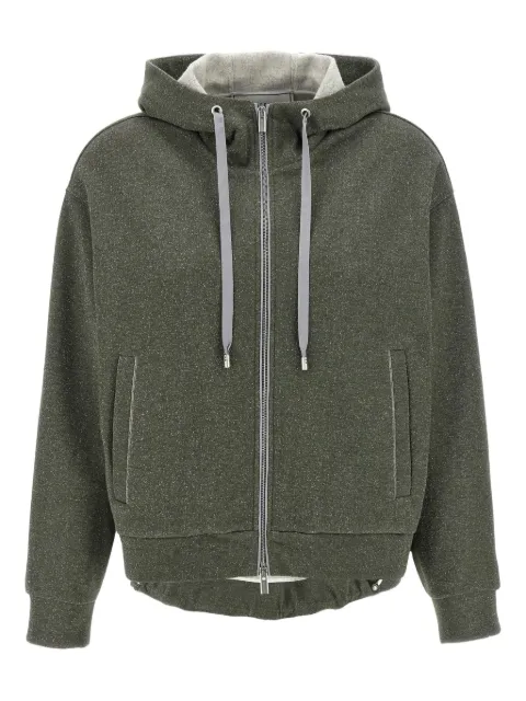 Peserico textured drawstring hooded jacket