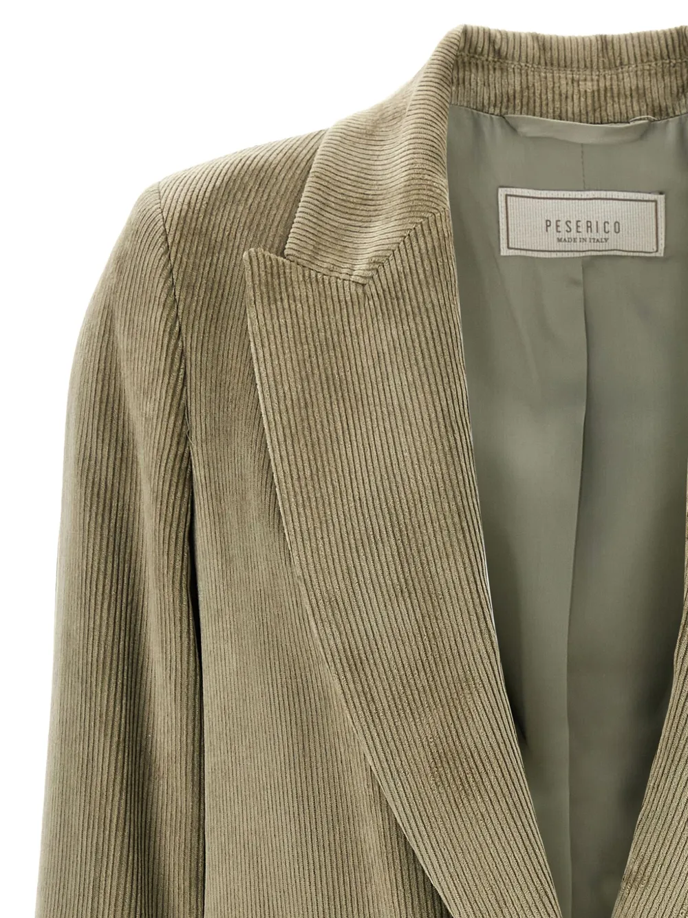 Peserico Ribbed Velvet Blazer With Flap Pockets