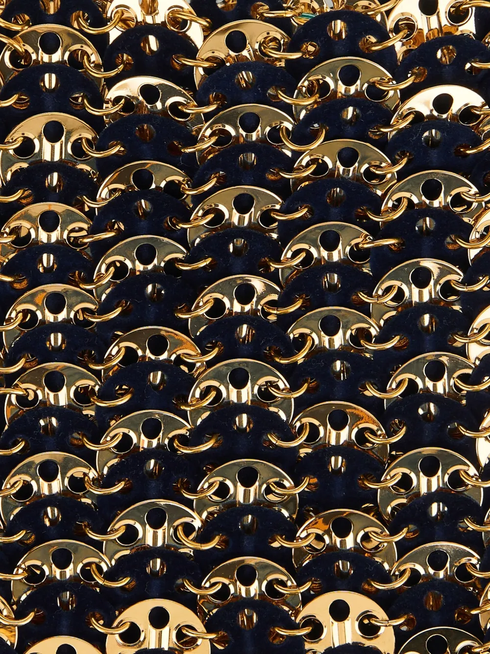 Rabanne Mini-tas met dubbele handgreep en schakelketting Goud