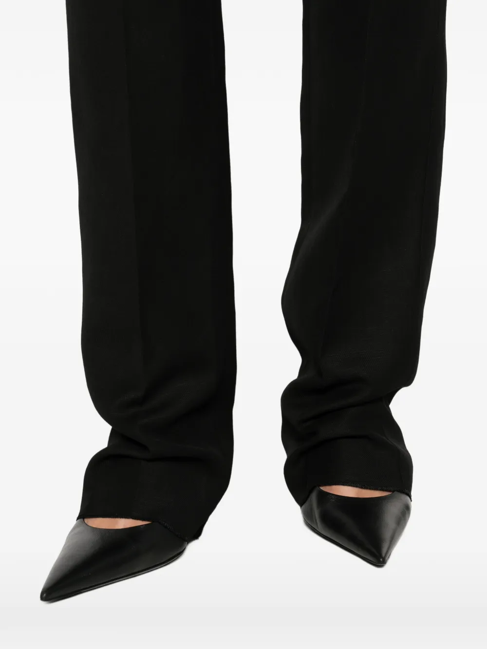 Sportmax Broek met geplooide voorkant Zwart