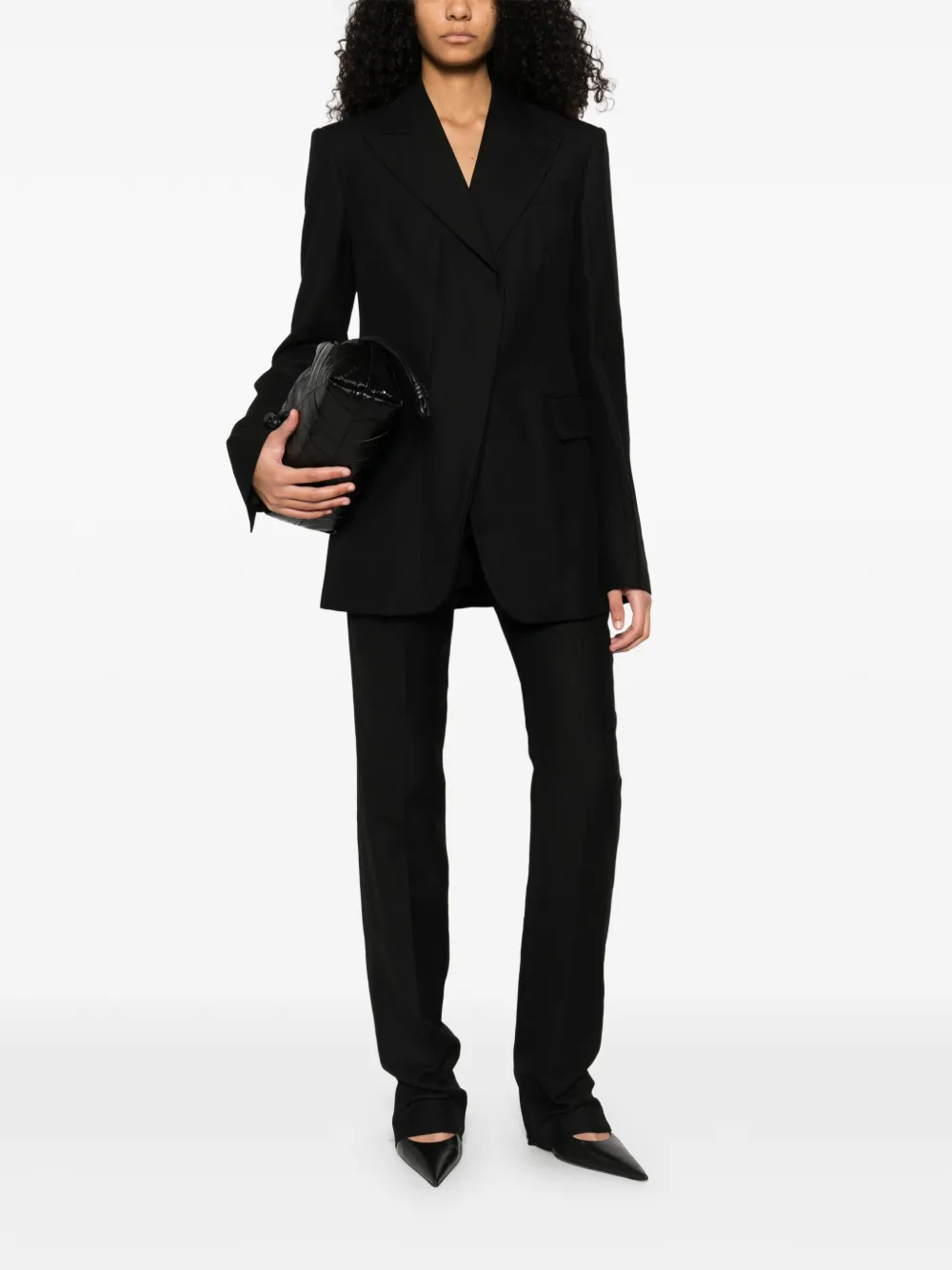 Sportmax Front-pleat trousers - Zwart