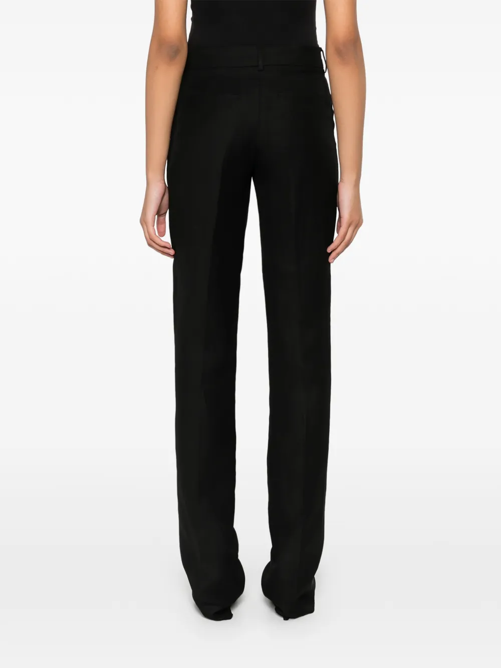 Sportmax Broek met geplooide voorkant Zwart