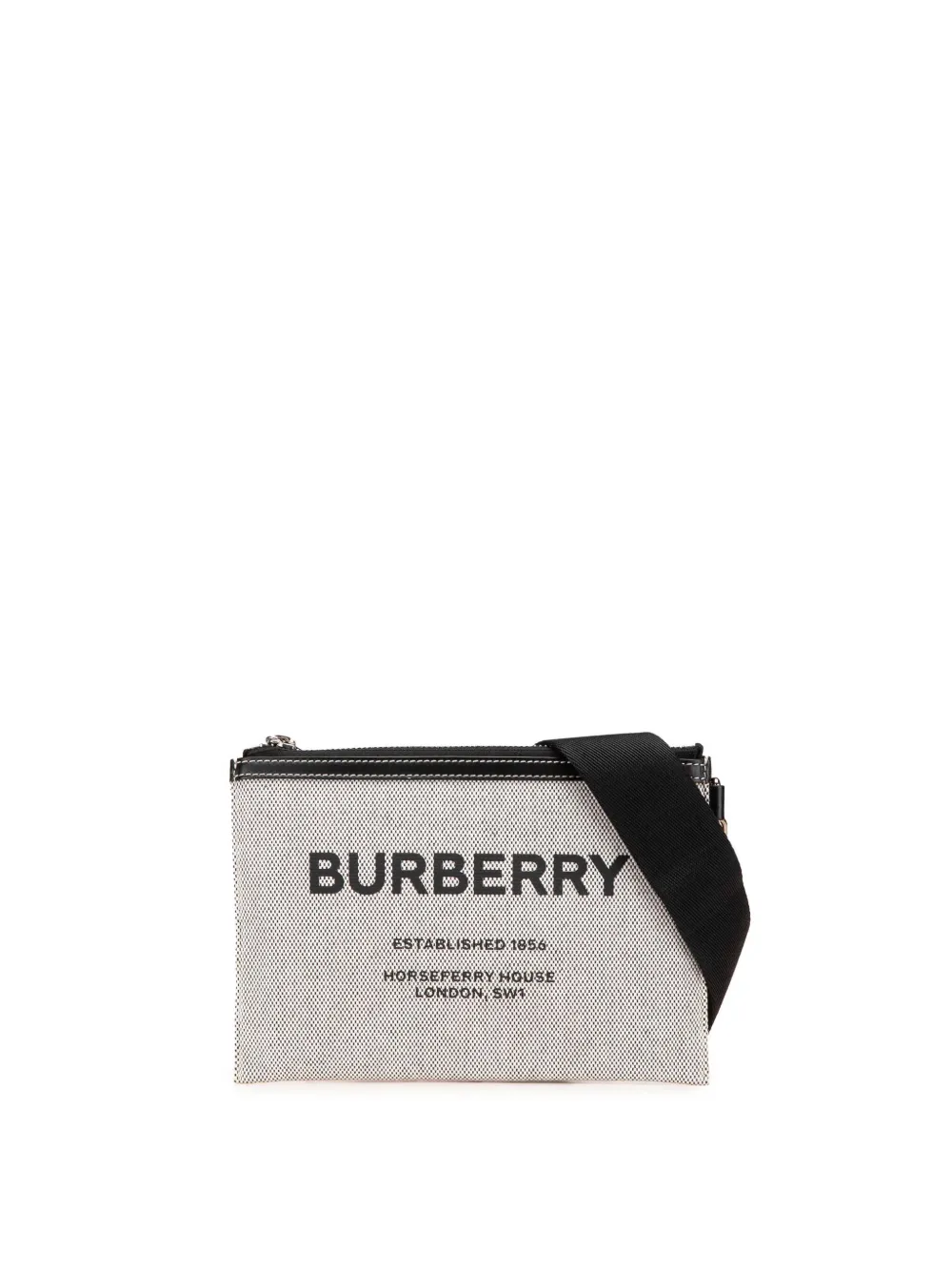 Burberry Pre-Owned 2018-2024 Canvas Horseferry Print Callum crossbody bag | gris | Image 1