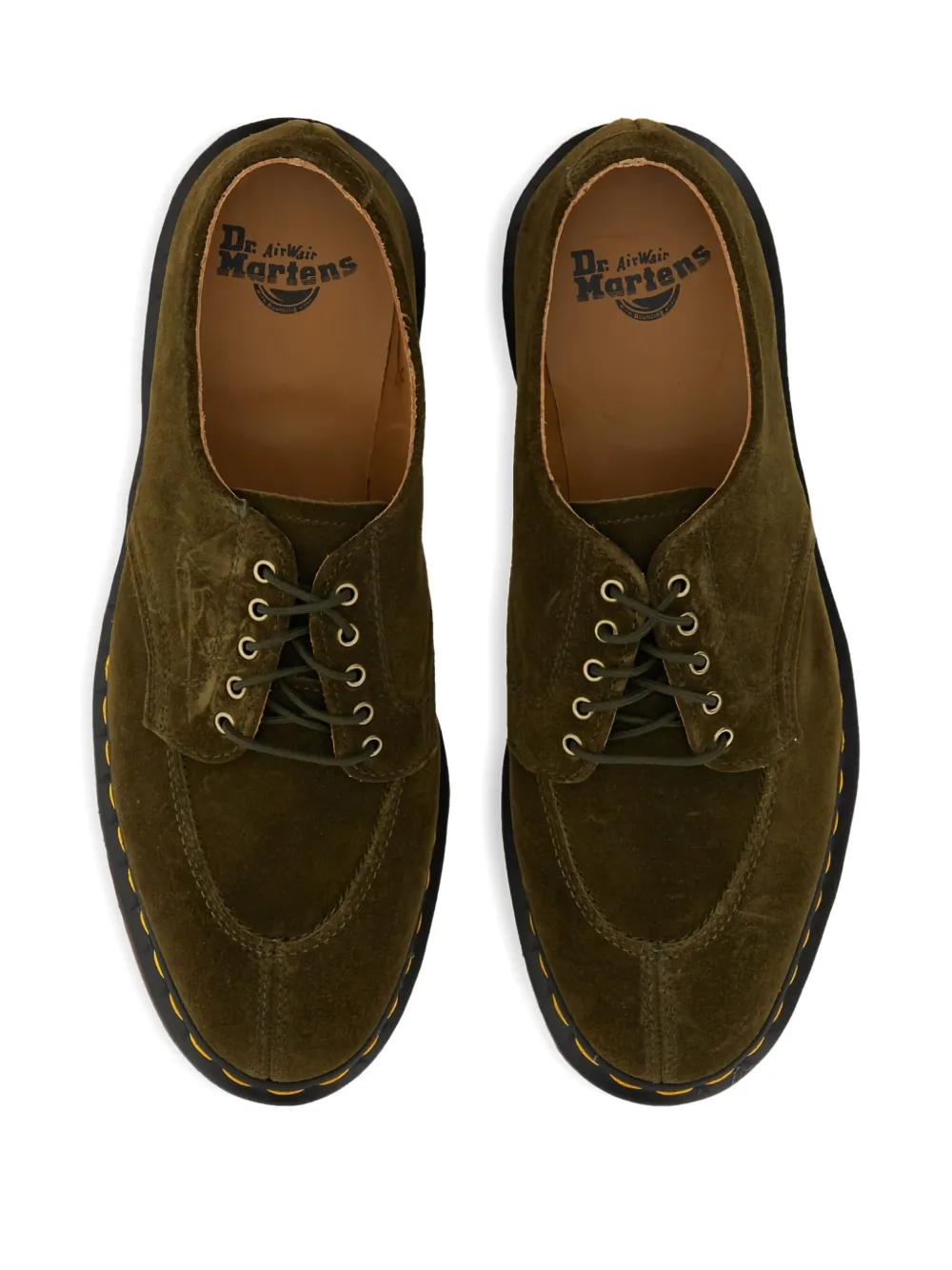Dr. Martens 2046 suede leather derby shoes Green