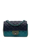 CHANEL Pre-Owned 2015-2016 Mini Rectangular Classic Tricolor Lambskin Single Flap crossbody bag - Green