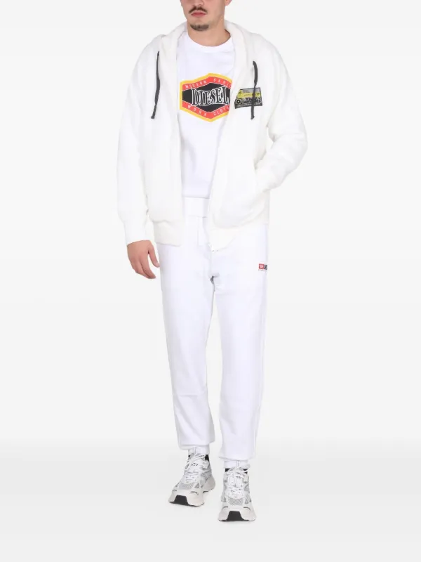 Diesel ジップアップ パーカー | ホワイト | FARFETCH JP
