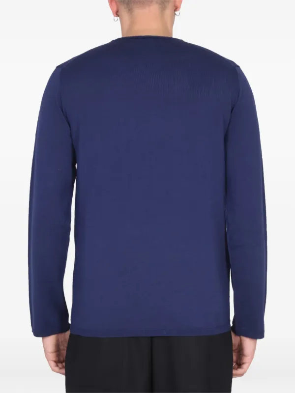 Comme Des Garçons Shirt Graphic Crewneck Knitwear | Blue | FARFETCH HK