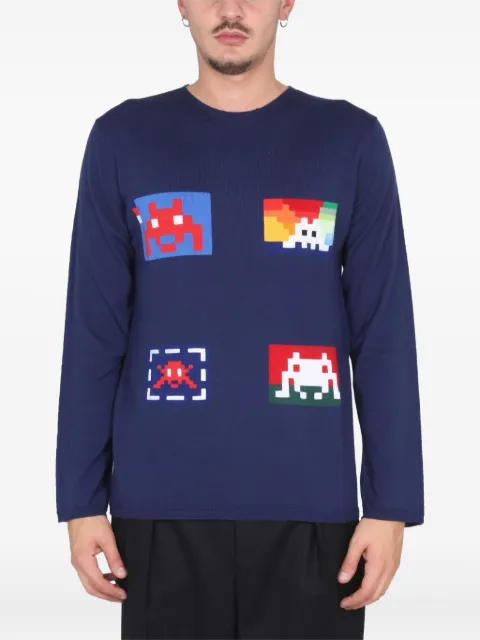Comme Des Garçons Shirt graphic crewneck knitwear