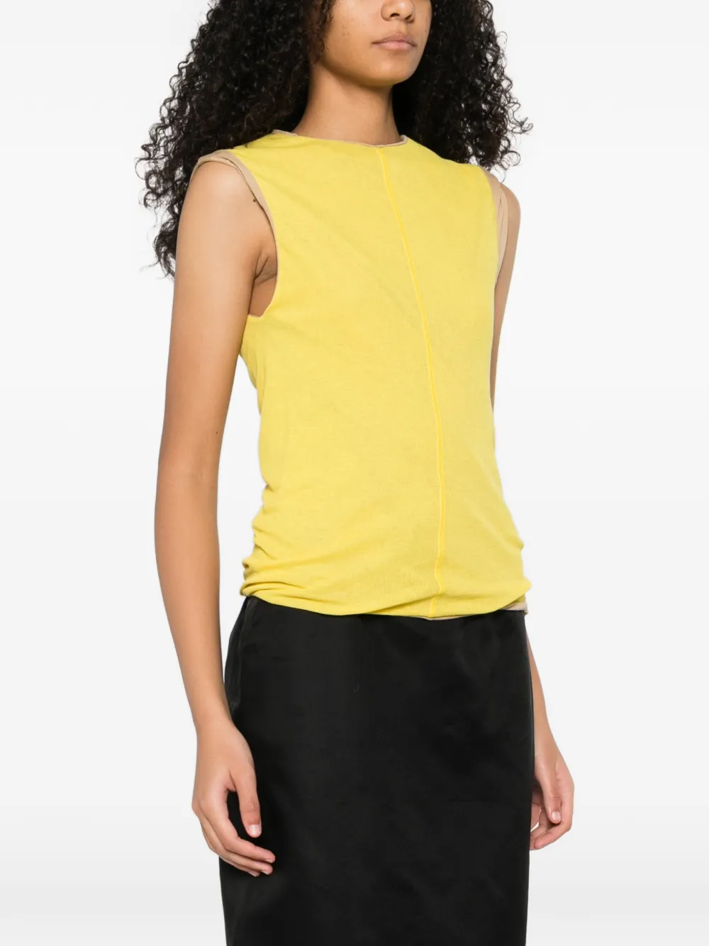  Sportmax Contrast Trim Top - Yellow 