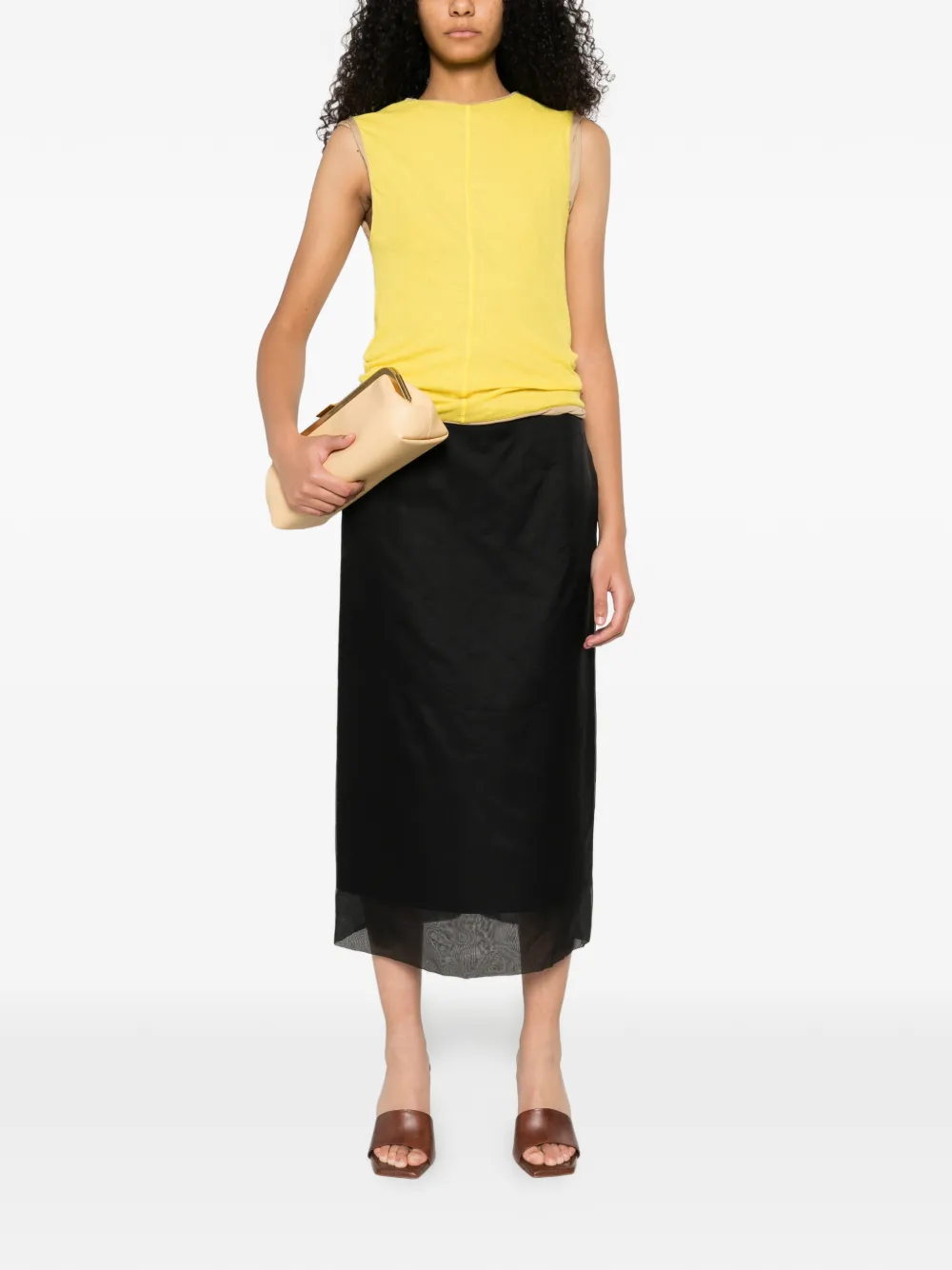  Sportmax Contrast Trim Top - Yellow 