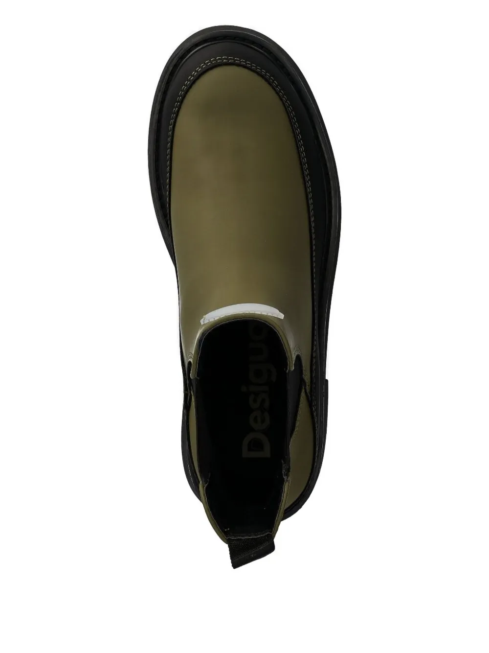Desigual elastic-panel platform boots Green