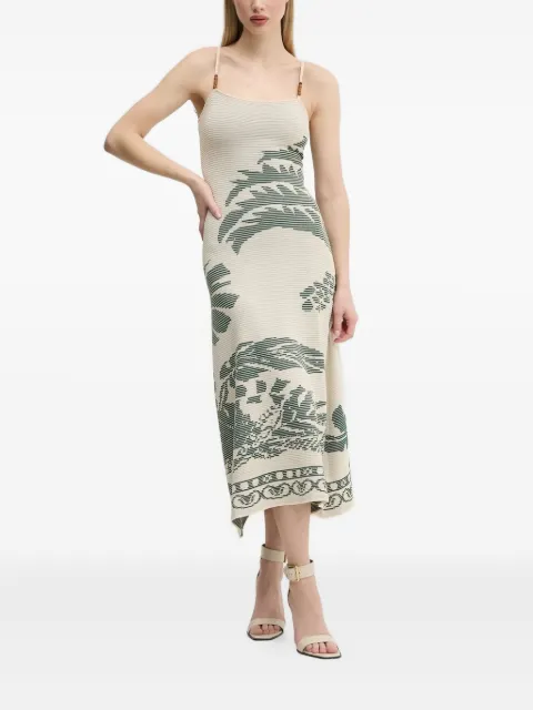 Desigual Marsella palm-textured midi dress