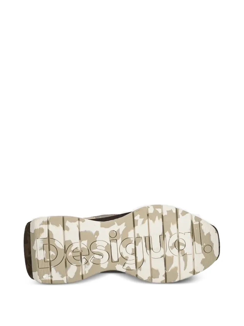 Desigual Panelled Platform Trainers In Neutral