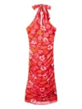 Desigual floral-print halter neck midi dress - Red