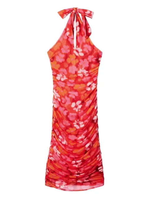 Desigual floral-print halter neck midi dress