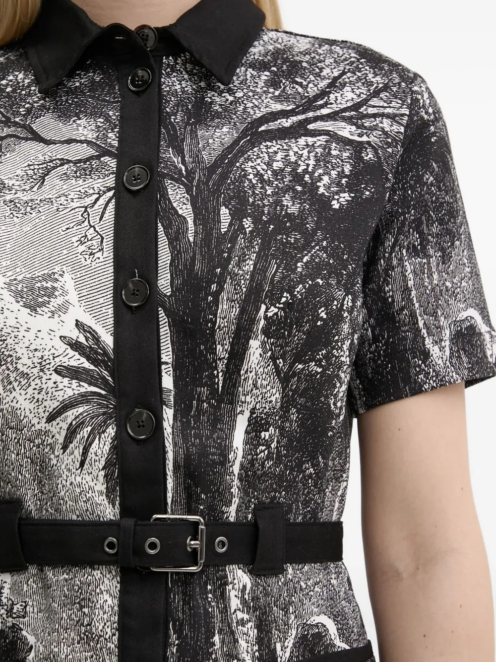 Desigual belted mini dress Zwart