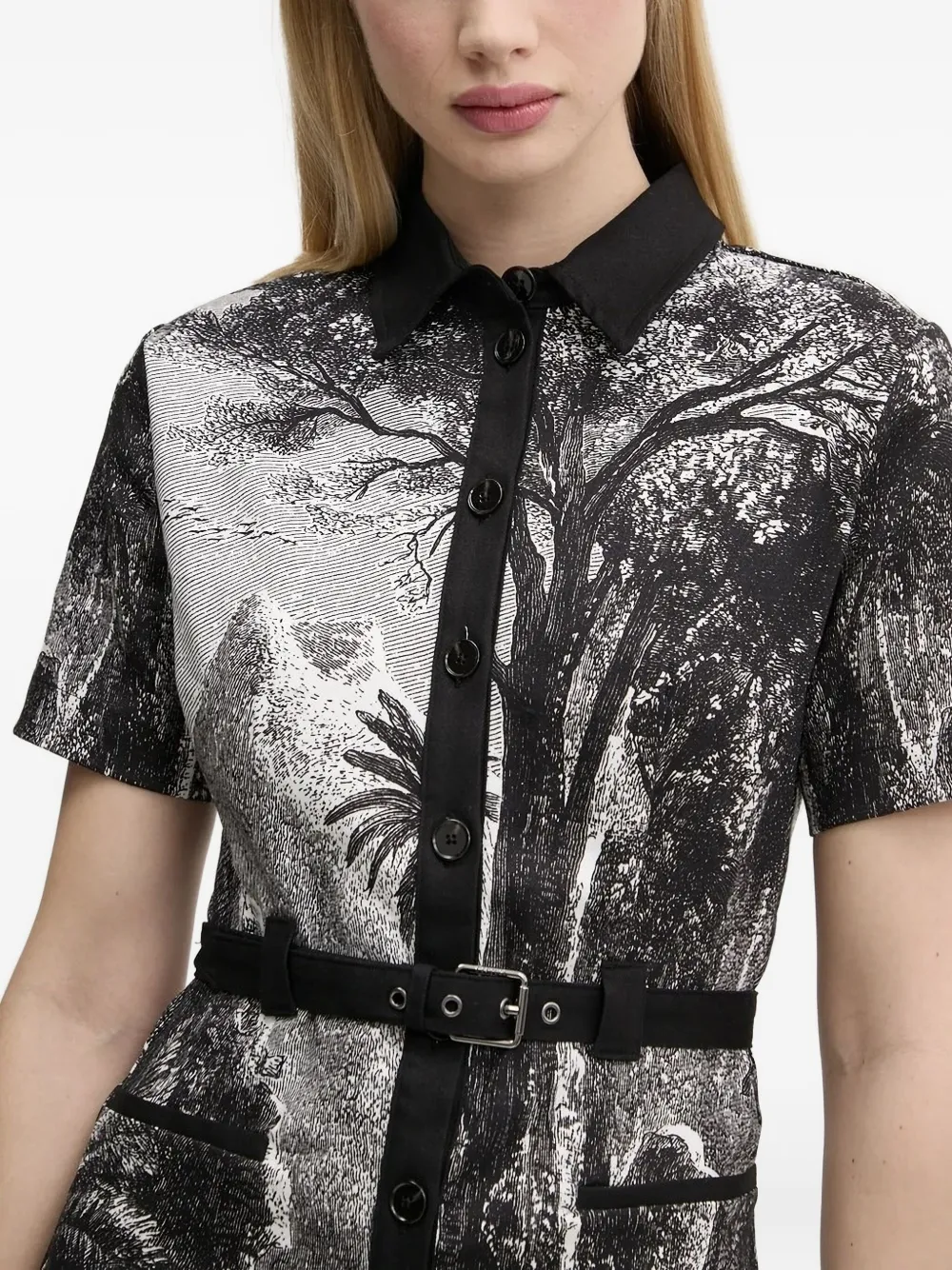 Desigual belted mini dress Zwart