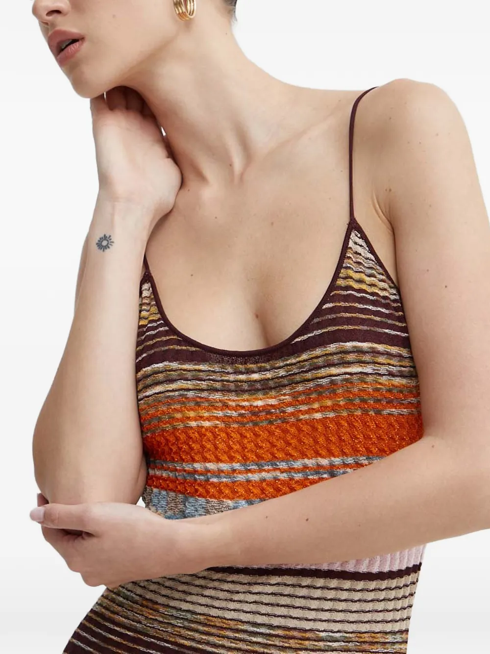 Desigual Jurk met open rug Oranje