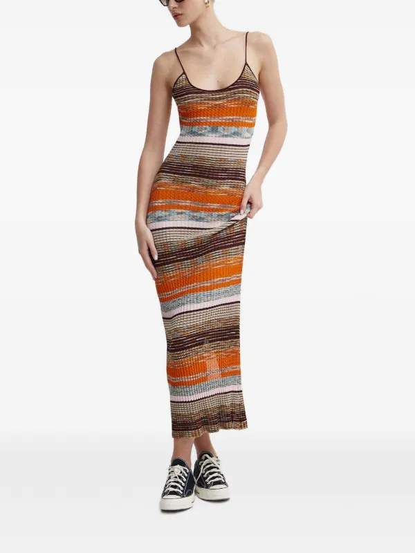 desigual orange dress Flowy long dress Women's I Desigual.com