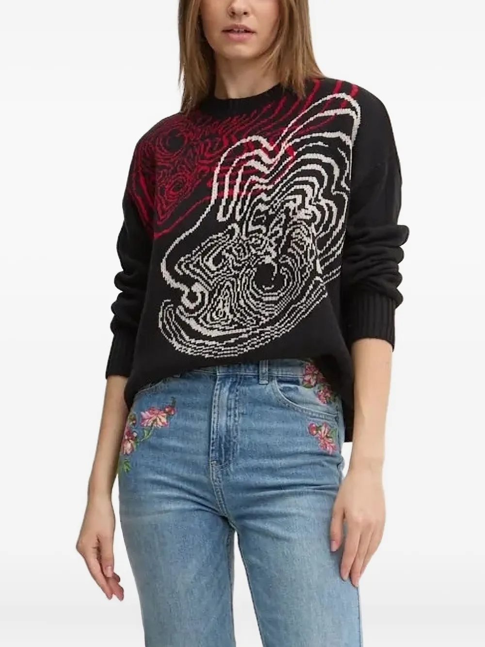 Desigual crew-neck sweater | Black | Image 1