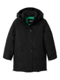 Desigual quilted-logo padded coat - Black
