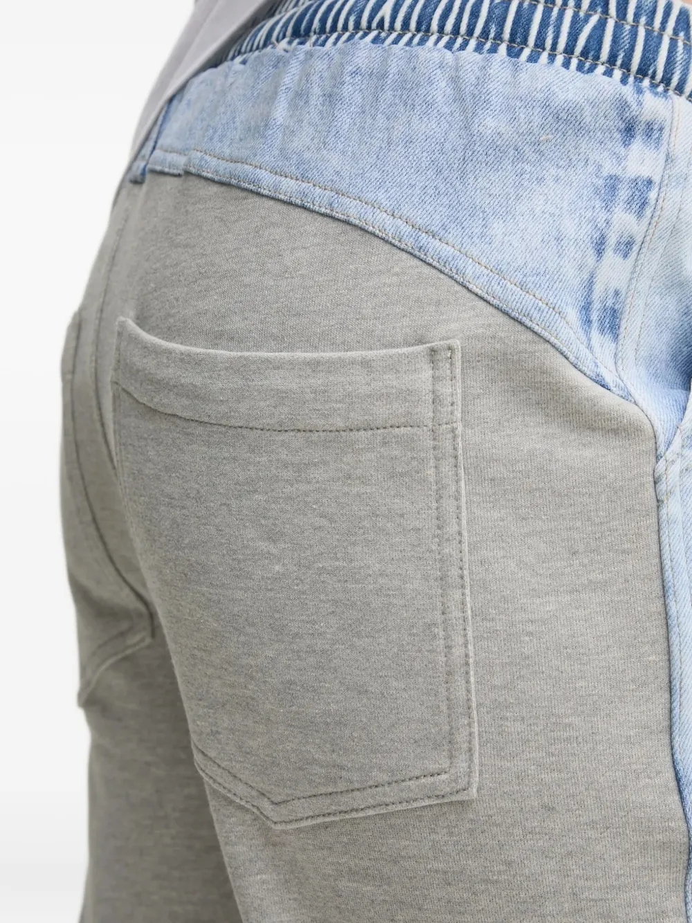 Desigual Joggingbroek met denim vlakken Blauw