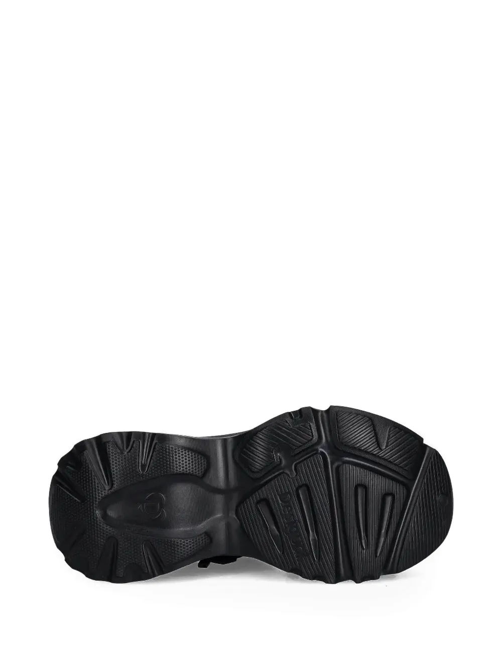 Desigual strap-detail knitted sneakers Black