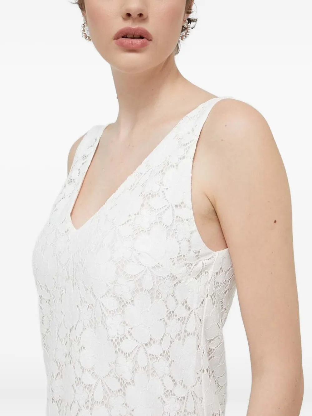 Desigual Jurk met bloemenkant Wit