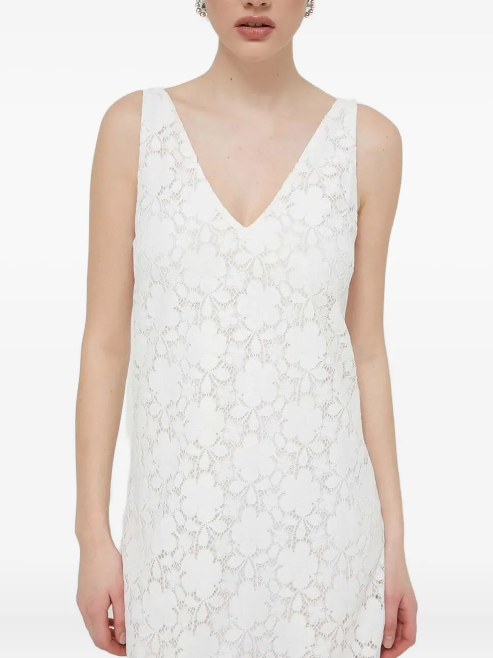 Desigual Jurk met bloemenkant Wit