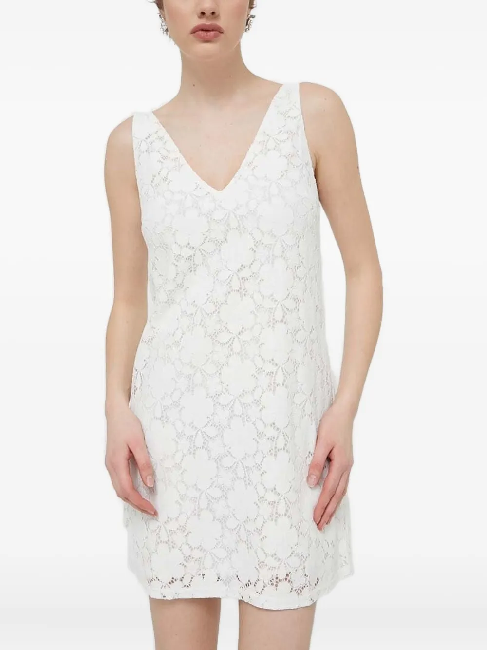 Desigual Jurk met bloemenkant - Wit