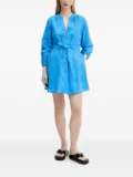 Desigual eyelet-embroidered belted mini dress - Blue