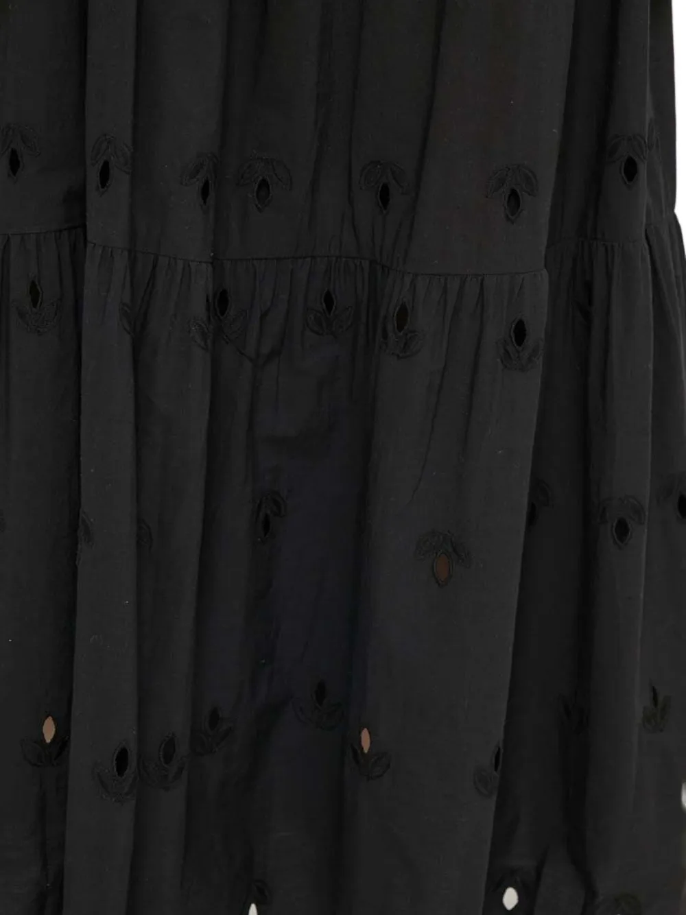 Desigual Gelaagde maxi-rok met geborduurde ringlets Zwart