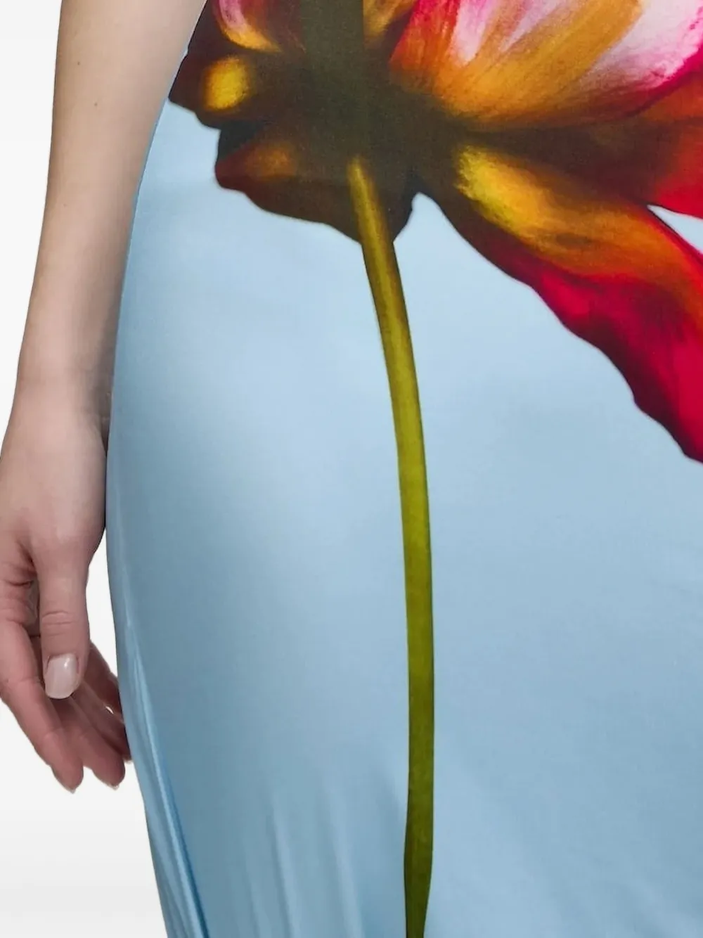 Desigual Orchid asymmetrische jurk Blauw