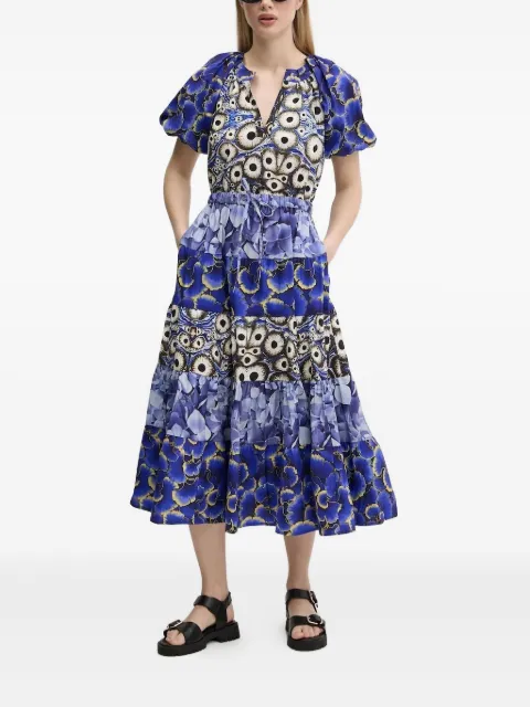 Desigual 泡泡袖分层式连衣裙