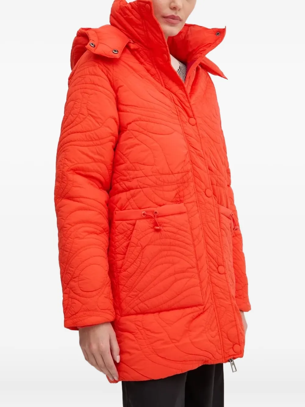 Desigual Gewatteerd jack met capuchon Oranje