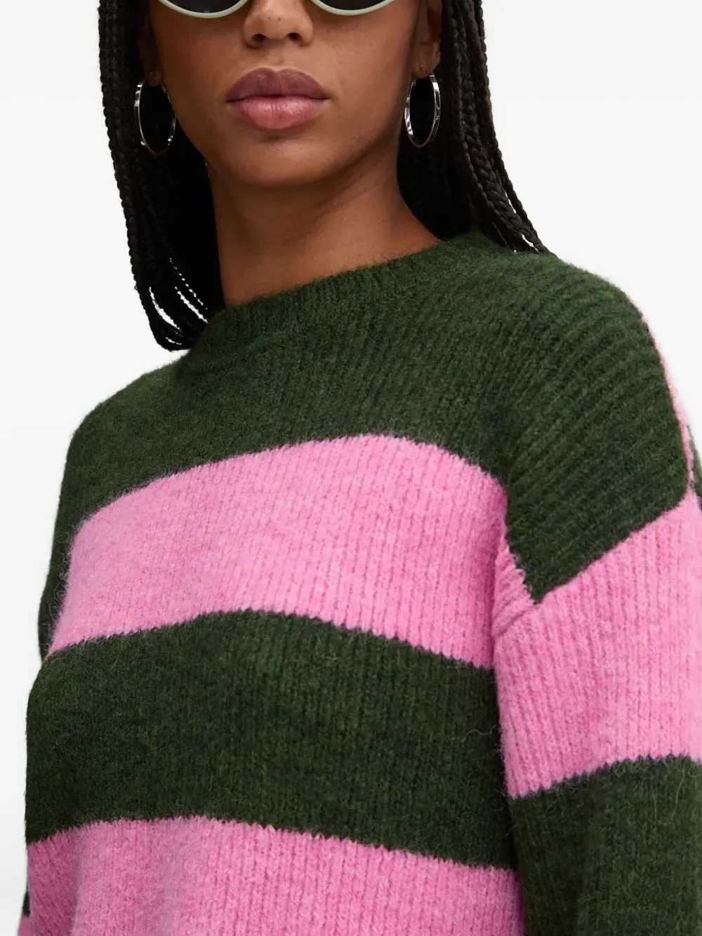 Desigual Gestreepte trui Roze