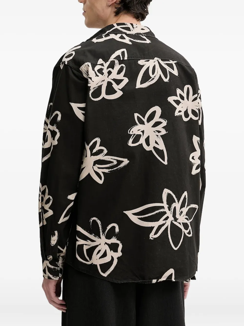 Desigual floral-print shirt - Zwart