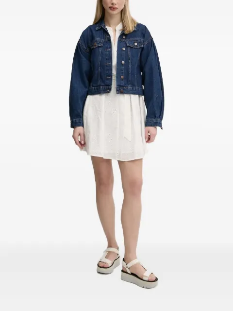 Desigual eyelet-embroidered belted mini dress