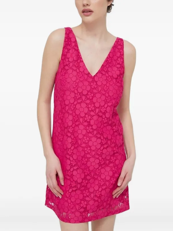 desigual pink dress Desigual Shiny Short Dress, Polyester in Pink
