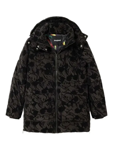 Desigual Mickey Mouse-print puffer jacket