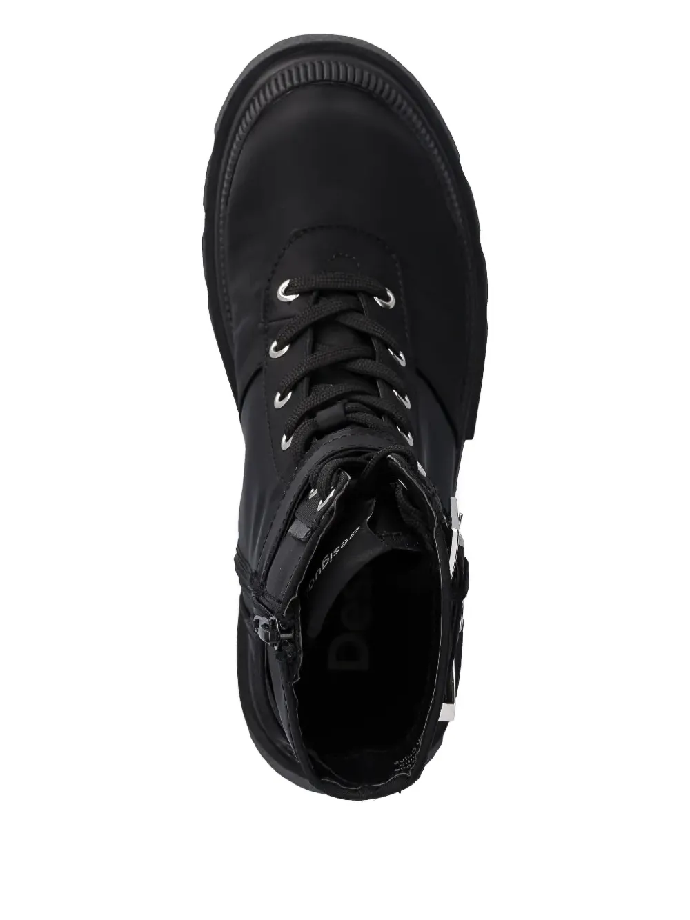 Desigual lace-up buckle boots Black