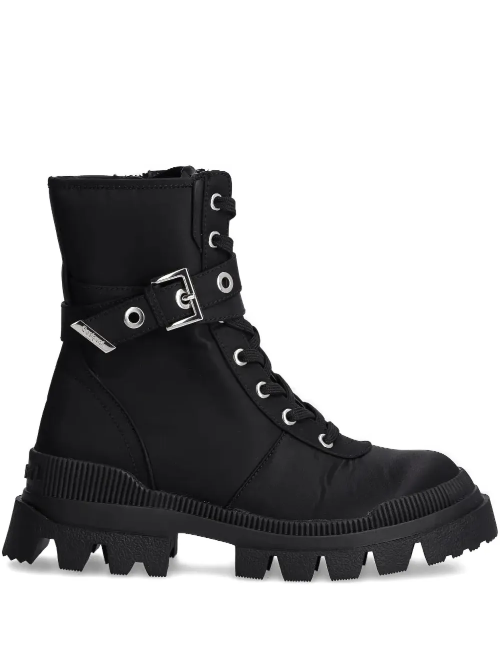 Desigual lace-up buckle boots Black