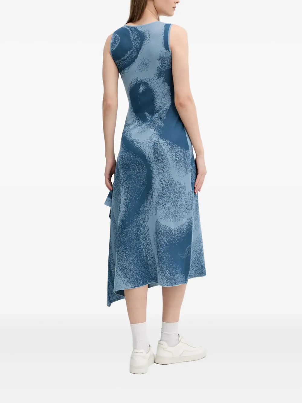 Desigual Abstract-print Dress In Blue