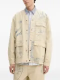 Desigual drawing-print flap-pocket jacket - Neutrals
