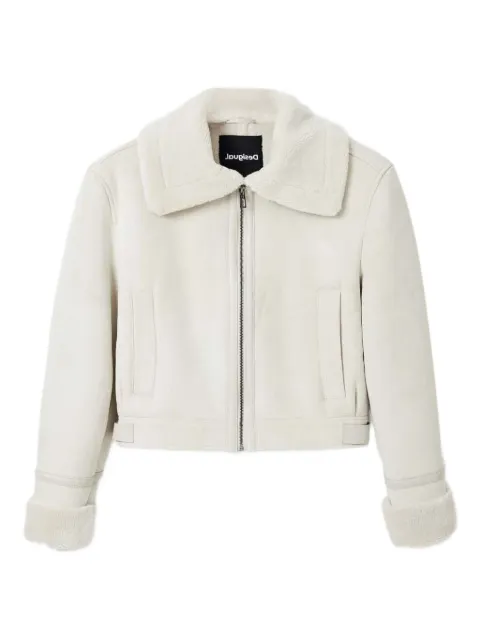 Desigual fleece-lined cropped jacket