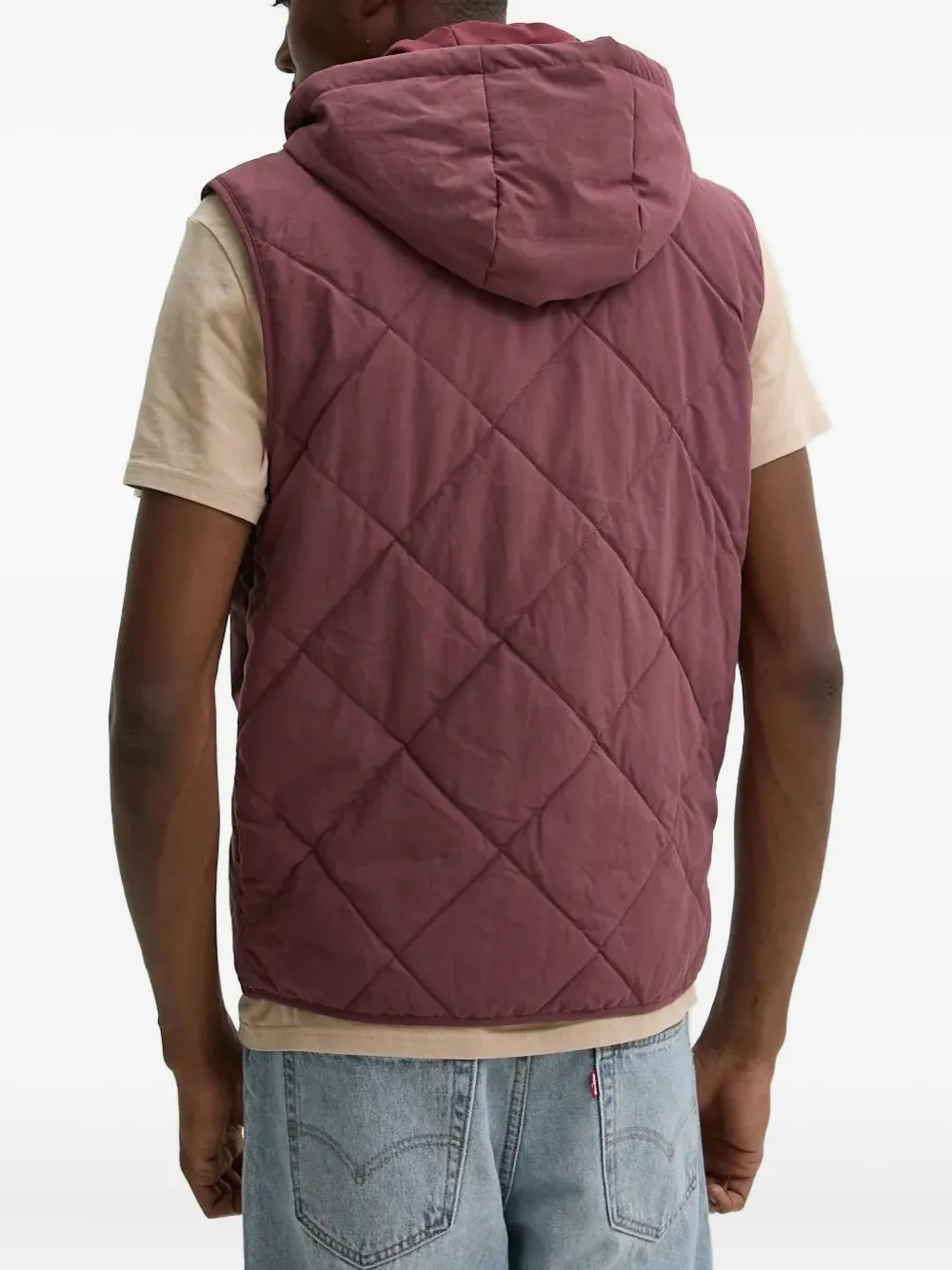 Desigual Two-way Flap-pocket Hooded Jacket In Pink