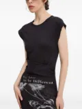 Desigual mesh-print midi dress - Black